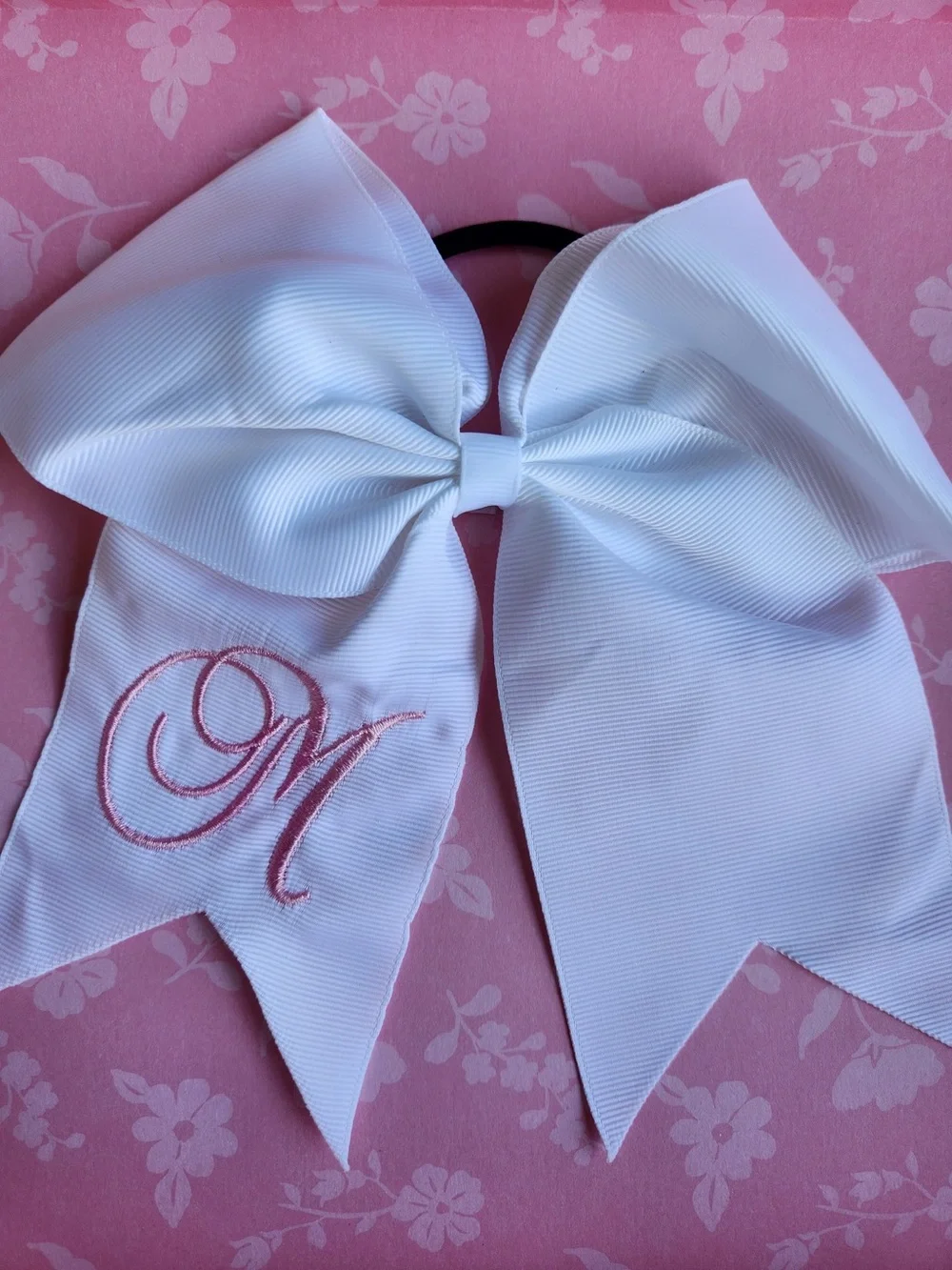 Personalized Embroidery Bows with Initial